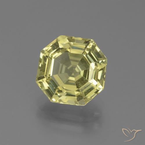 2.85ct Natural amarelo médio Apatita, Corte Esmeralda, VVS-VS