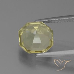 Apatita amarelo médio Natural 2.85ct, Corte Octógono / Esmeralda, VVS-VS