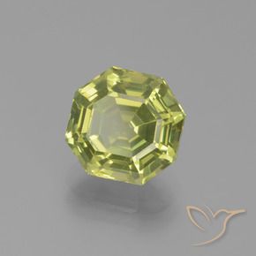 Apatita Verde amarelo Natural 2.54ct, Corte Octógono / Esmeralda, VS