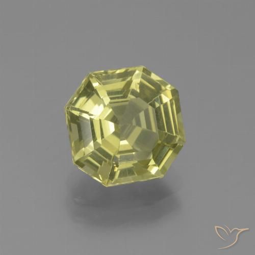 2.49ct Natural amarelo médio Apatita, Corte Esmeralda, VS