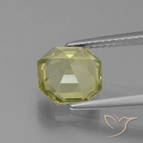 Apatita amarelo médio Natural 2.49ct, Corte Octógono / Esmeralda, VS