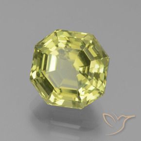 Apatita amarelo médio Natural 4.64ct, Corte Octógono / Esmeralda, VS