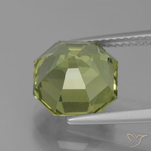 Apatita Medium Light Green Natural 5.10ct, Corte Octógono / Esmeralda, VS