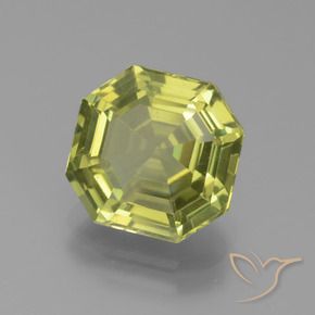Apatita Medium Light Green Natural 3.95ct, Corte Octógono / Esmeralda, VVS-VS
