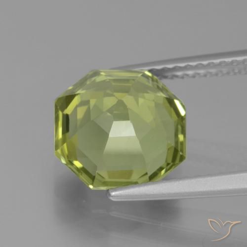 Apatita Verde Terroso Claro Natural 4.05ct, Corte Octógono / Esmeralda, VVS-VS