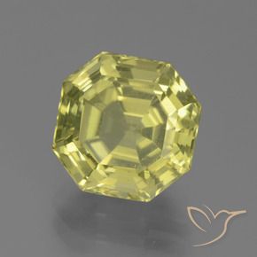 Apatita Luz amarela Natural 4.94ct, Corte Octógono / Esmeralda, VS