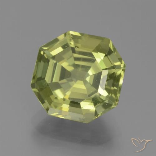 4.58ct Natural Amarelo verde Apatita, Corte Esmeralda, VS
