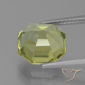 Apatita Amarelo verde Natural 4.58ct, Corte Octógono / Esmeralda, VS