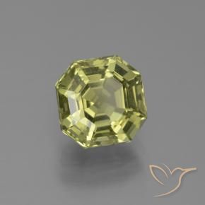 Apatita Amarelo esverdeado Natural 2.47ct, Corte Octógono / Esmeralda, VS