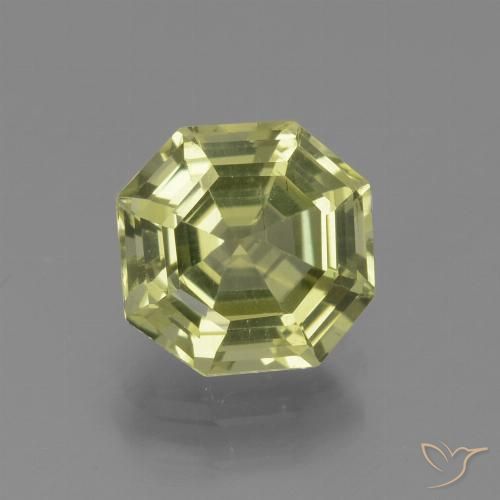 2.27ct Natural Amarelo verde Apatita, Corte Esmeralda, VS