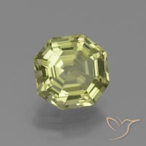 Apatita Amarelo verde Natural 2.27ct, Corte Octógono / Esmeralda, VS
