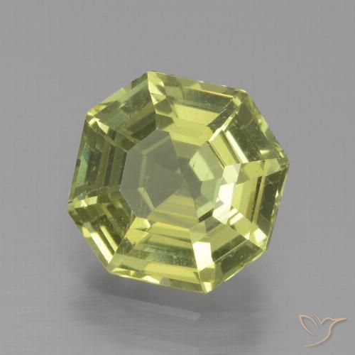 2.13ct Natural Verde amarelo Apatita, Corte Esmeralda, VS