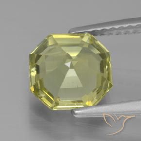 Apatita Verde amarelo Natural 2.13ct, Corte Octógono / Esmeralda, VS