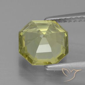 Apatita amarelo médio Natural 2.15ct, Corte Octógono / Esmeralda, VS