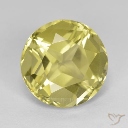 Apatita Amarelo claro Natural 6.71ct, Redondo, VVS-VS