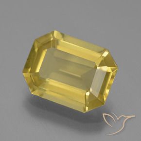 Apatita Amarelo Dourado Claro Natural 4.84ct, Corte Octógono / Esmeralda, VVS-VS