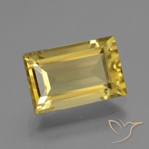 Apatita Amarelo Dourado Claro Natural 4.58ct, baguete, VS