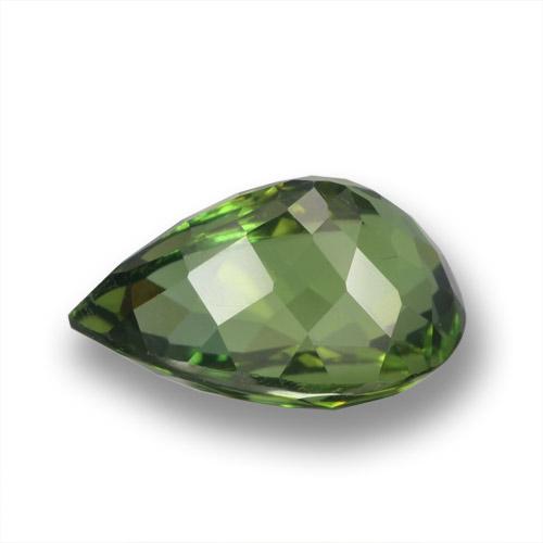 Apatita verde natural 3,02ct, formato de pêra, VVS-VS
