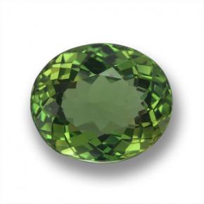 Apatita verde natural 3,43ct, corte oval, VVS-VS