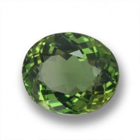 Apatita verde natural 3,43ct, corte oval, VVS-VS