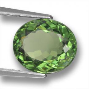 Apatita verde natural 3,12ct, corte oval, VS-SI
