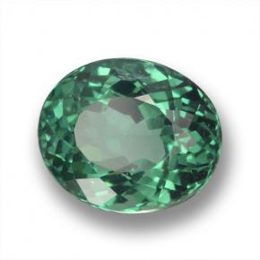 Apatita verde natural 2,16ct, corte oval, VS-SI