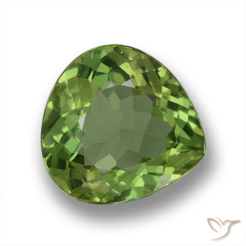 2.29ct Natural verde escuro Apatita, Formato de pêra, VS-SI