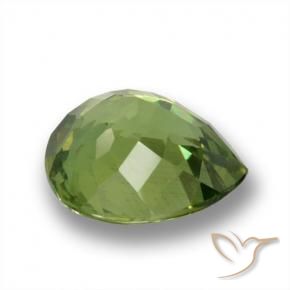 Apatita verde escuro Natural 2.29ct, Formato de pêra, VS-SI