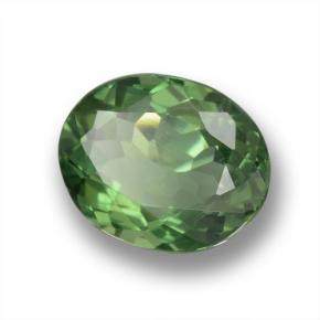 Apatita verde natural 1,38ct, corte oval, VS-SI