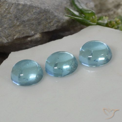 1.32ctw Natural Azul Aqua claro Apatita, Redondo, Transparente