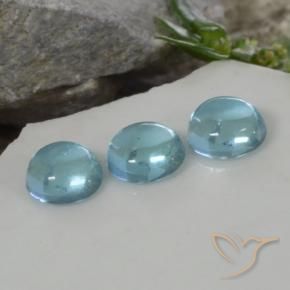 Pedras preciosas de Apatita Azul Aqua claro natural de 1.32 ct, Redondo, Transparente