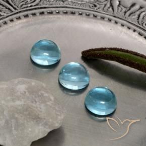 Pedras preciosas de Apatita Azul-esverdeado natural de 2.05 ct, Redondo, Transparente