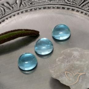Pedras preciosas de Apatita Azul-esverdeado natural de 2.05 ct, Redondo, Transparente