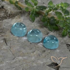 Pedras preciosas de Apatita Azul Aqua Profundo natural de 1.46 ct, Redondo, Transparente
