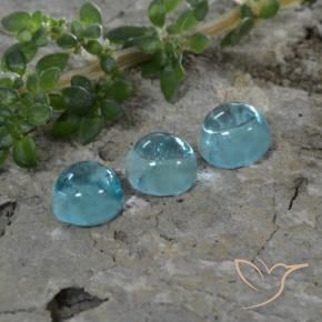 Pedras preciosas de Apatita Azul Aqua Profundo natural de 1.46 ct, Redondo, Transparente