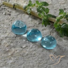 Pedras preciosas de Apatita Aqua Blue natural de 1.51 ct, Redondo, Transparente