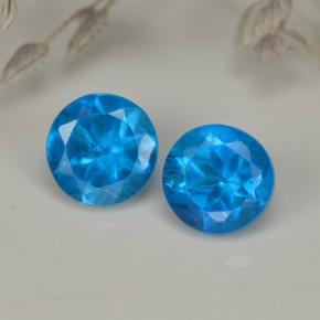 Pedras preciosas de apatita azul natural de  ct, corte redondo, VS-SI