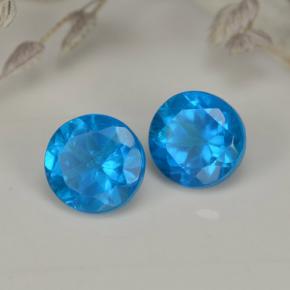 Pedras preciosas de apatita azul natural de  ct, corte redondo, VS-SI