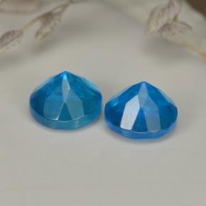 Pedras preciosas de apatita azul natural de  ct, corte redondo, VS-SI