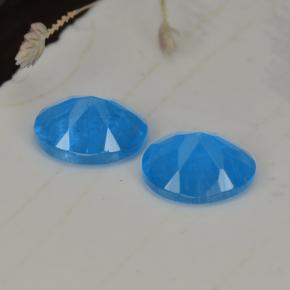 Pedras preciosas de Apatita azul intenso natural de 0.72 ct, Corte Oval, VS-SI