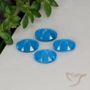 Pedras preciosas de Apatita Azure Profundo natural de 1.43 ct, oval, VS-SI
