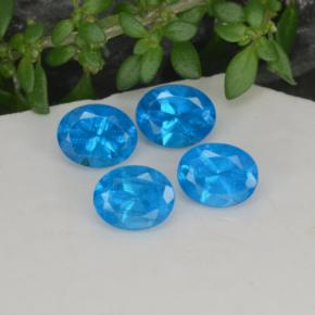 Pedras preciosas de apatita azul natural de 1,74 ct, corte oval, VS-SI