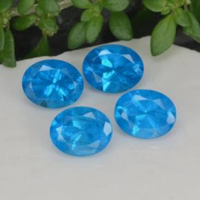 Pedras preciosas de apatita azul natural de 1,74 ct, corte oval, VS-SI