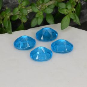 Pedras preciosas de apatita azul natural de 1,74 ct, corte oval, VS-SI