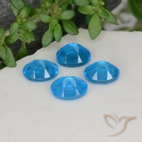 Pedras preciosas de Apatita Azul natural de 1.64 ct, oval, VS-SI