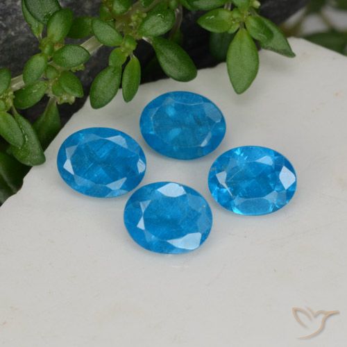 1.61ctw Natural Azul médio Apatita, oval, VS-SI