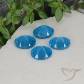 Pedras preciosas de Apatita Azul médio natural de 1.61 ct, oval, VS-SI