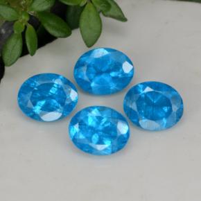 Pedras preciosas de apatita azul natural de 1,61 ct, corte oval, VS-SI