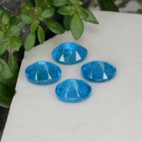 Pedras preciosas de apatita azul natural de 1,61 ct, corte oval, VS-SI