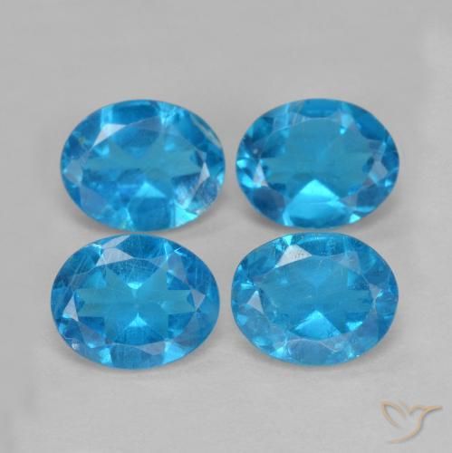 1.45ctw Natural Azul Azul Apatita, oval, VS-SI
